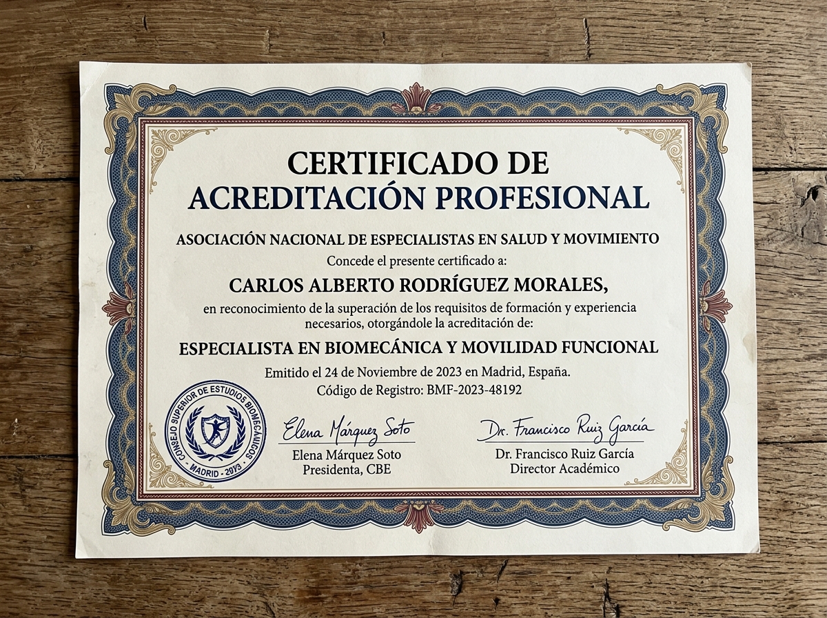 Certificado Oficial de Movilidad Funcional
